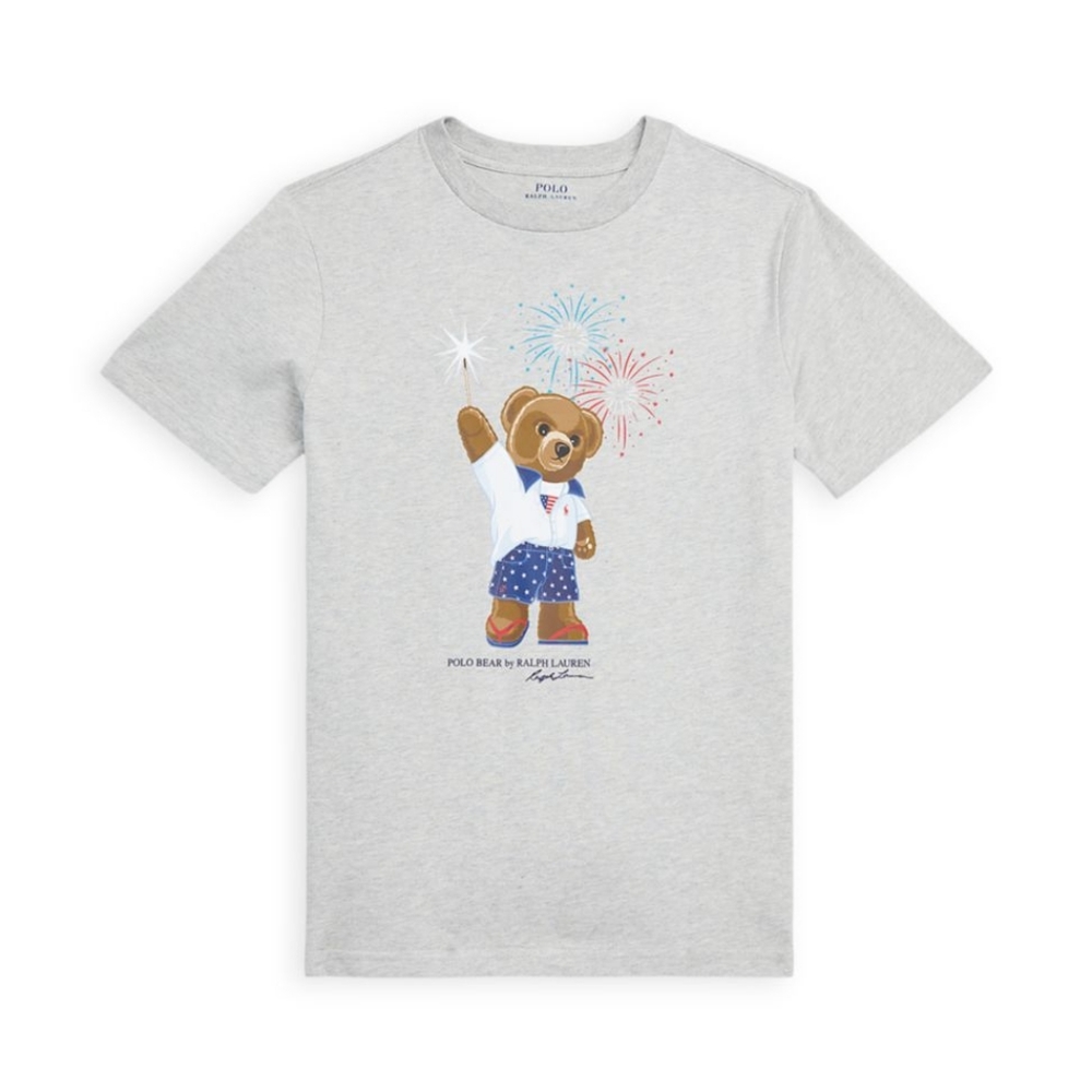 Boy's Happy 4th Polo Bear T-Shirt size M (10-12)